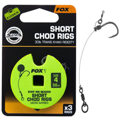 FOX Kaprové návazce Chod Rig krátké vel. 4