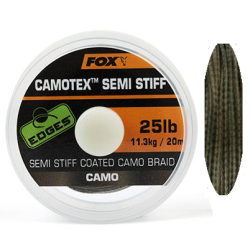 Plecionka przyponowa FOX półsztywna w otulinie 25lb 20m Camo