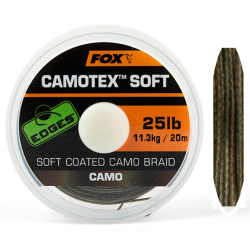 FOX Geflochtenes Vorfachmaterial mit weicher Ummantelung 25lb 20m Camo