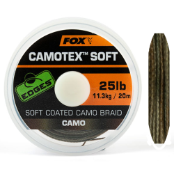 Plecionka przyponowa FOX w miękkiej otulinie 25lb 20m Camo