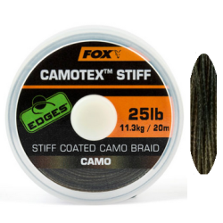 Geflochtene Schnur FOX mit Ummantelung steif 25lb 20m Camo