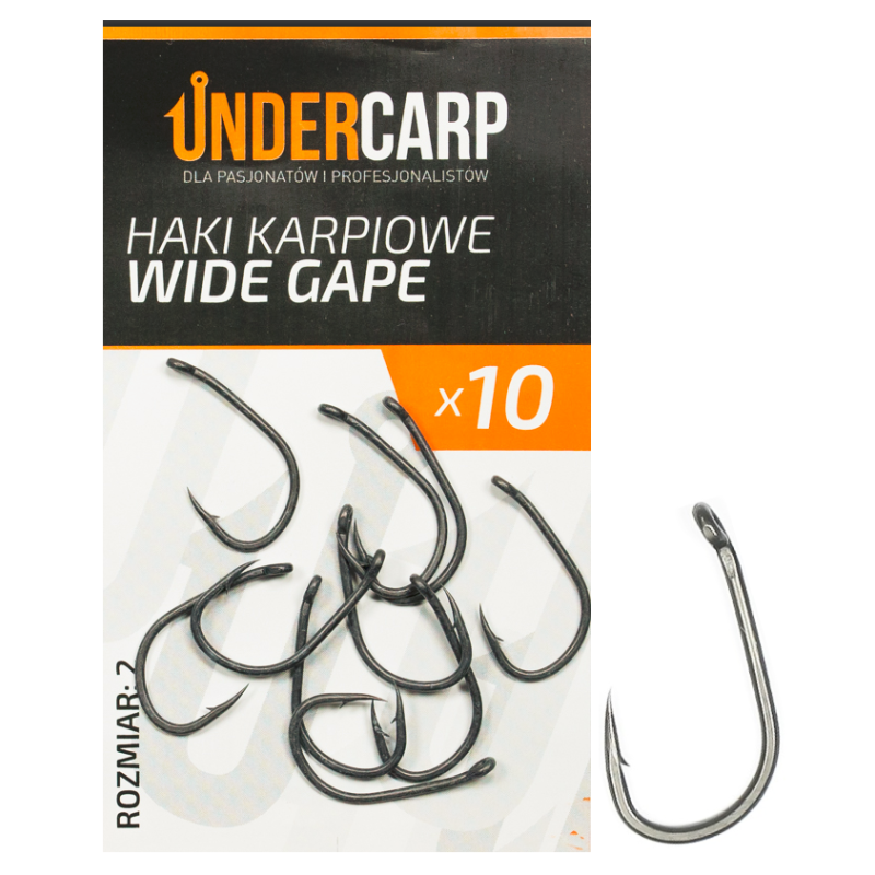 Haki karpiowe Undercarp Wide Gape 2 Teflonowe