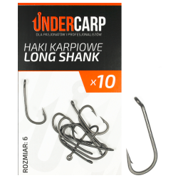 Haki Karpiowe Undercarp Long shank 6 Teflonowe