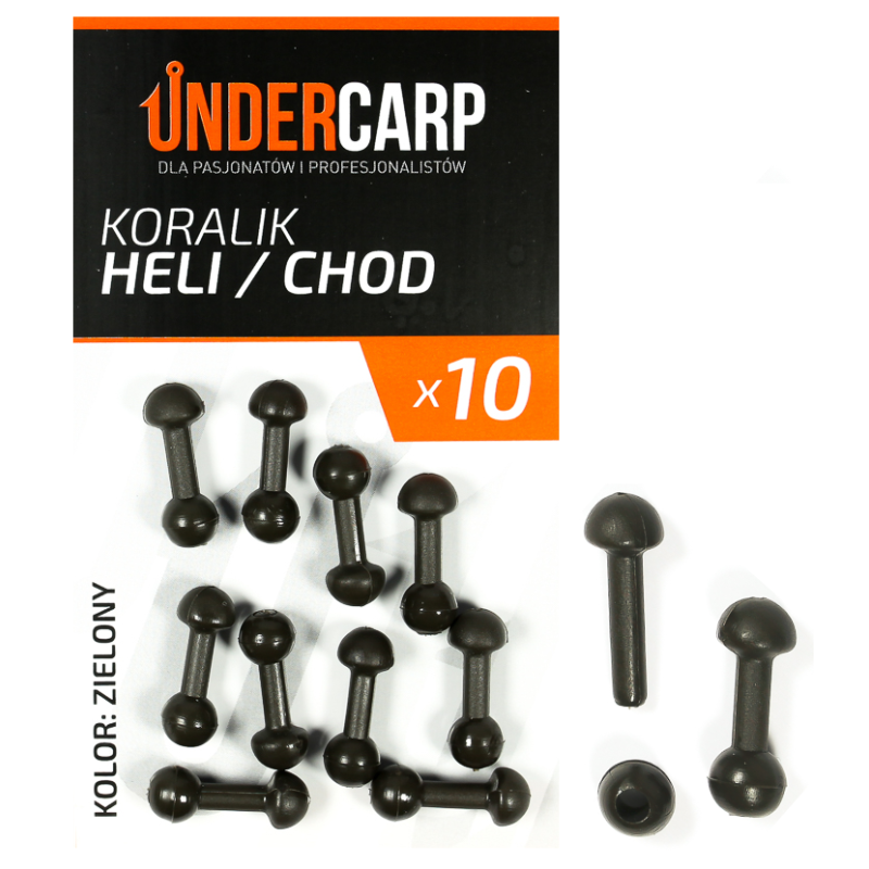 Koralik Heli/Chod Undercarp zielony