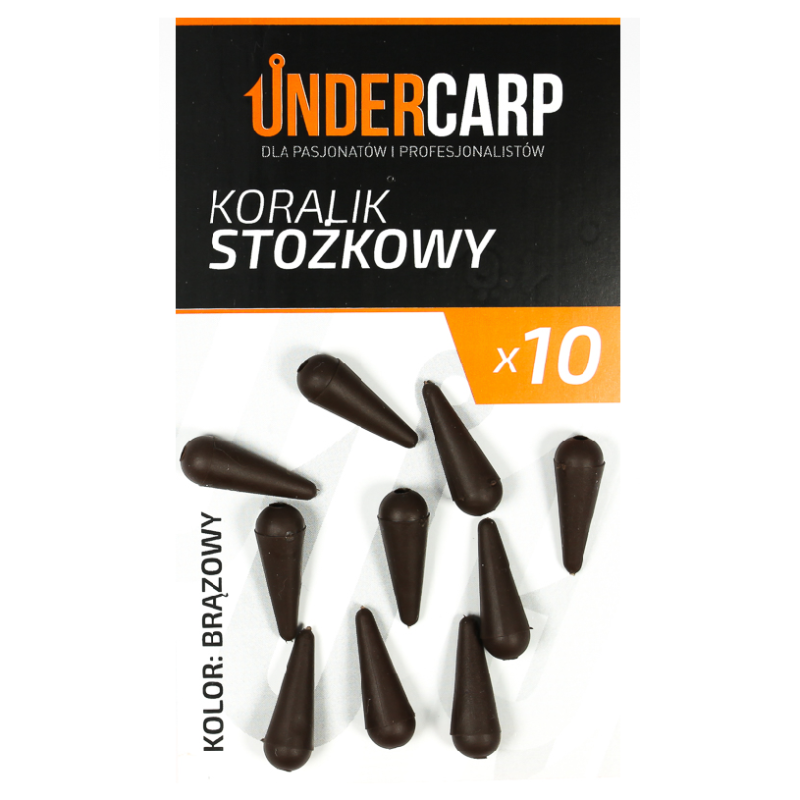 Koralik stożkowy Undercarp brązowy