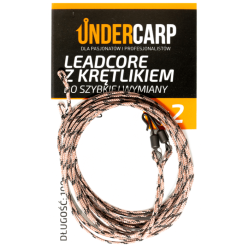 Leadcore with swivel for quick change brown 2pcs Undercarp