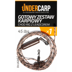 Zestaw karpiowy Undercarp Chod Rig leadcore brązowy  45lbs /100cm