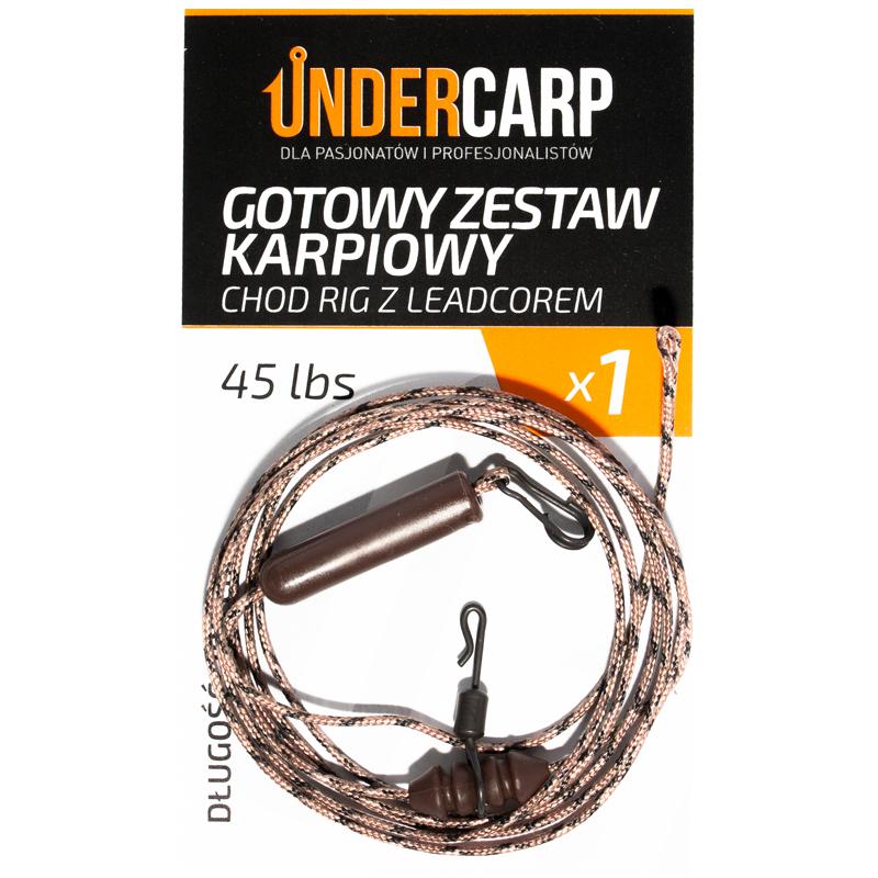 Zestaw karpiowy Undercarp Chod Rig leadcore brązowy  45lbs /100cm