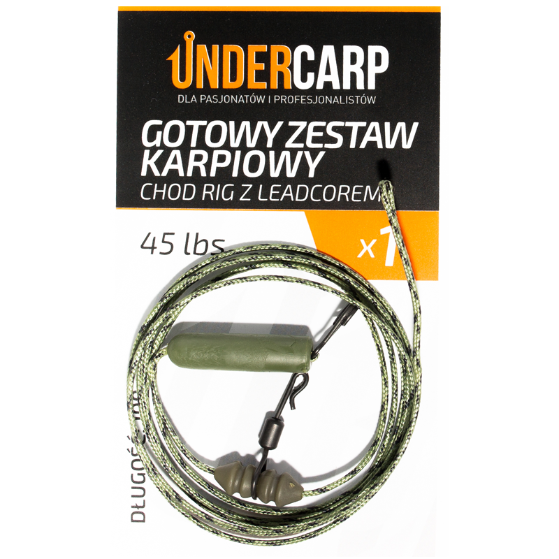Zestaw karpiowy Undercarp Chod Rig leadcor zielony 45lbs /100cm