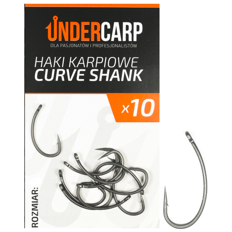 Carp Hooks Undercarp Curve Shank 6 Teflon