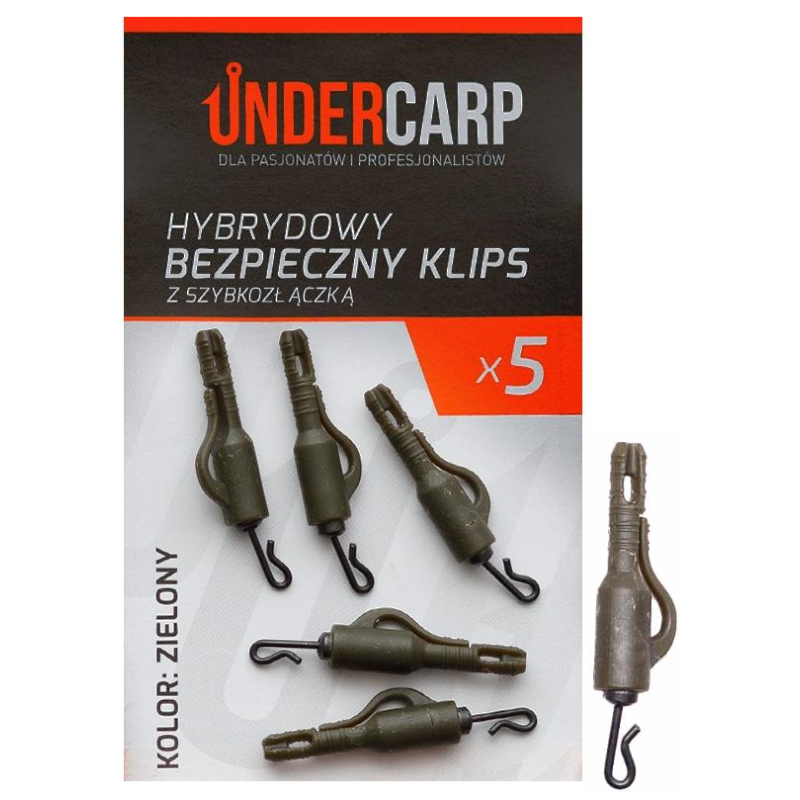 Bezpieczny klips Undercarp hybrydowy - zielony
