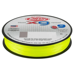Berkley X9 Spinning Braid 0.10mm 9kg 150m Fluoro Green