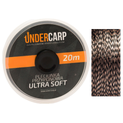 Undercarp braided leader soft brown 20m/25lbs