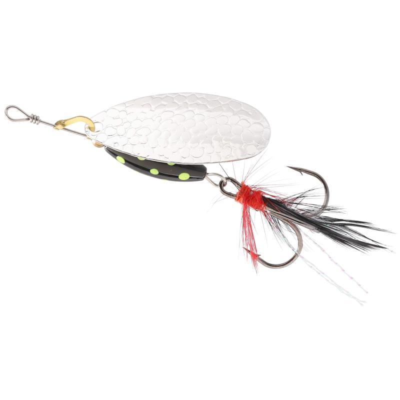 Spinner Mikado M-Grub 2 - Silber / Black Lemon