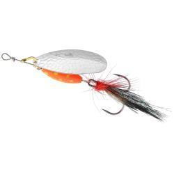 Třpytka rotační Mikado M-Grub 2 - Stříbrná / Red Tiger