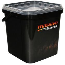 Čtvercové vědro Massive Baits na návnady 5L černé