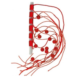 York red medium spacer beads with thread