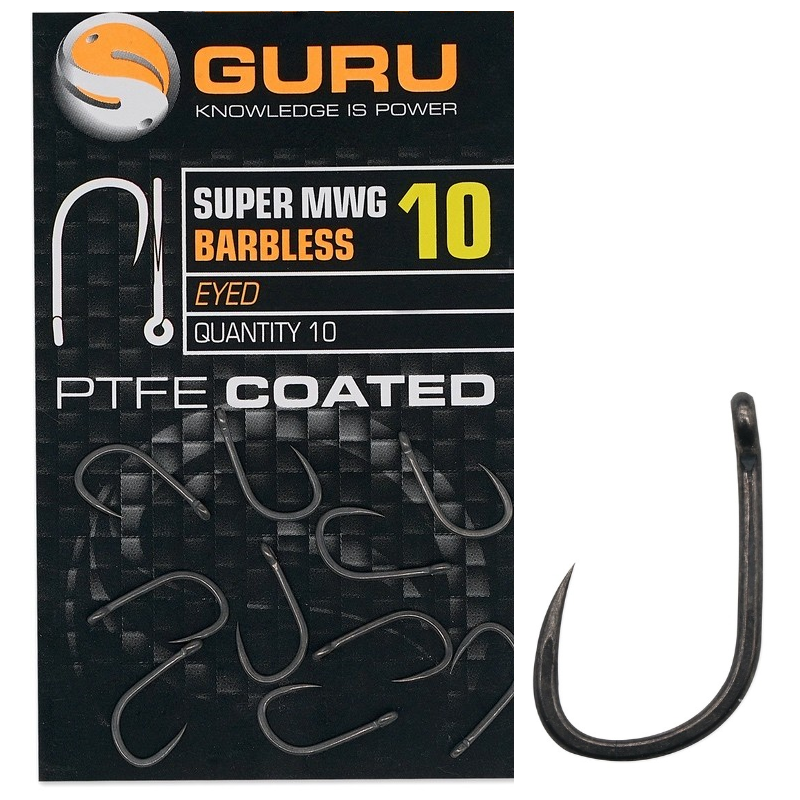 Guru Super MWG Hooks with Eye - 12 Barbless