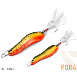 Błystka Wahadłówka na szczupaka Delphin Mora 30g Fire Orange