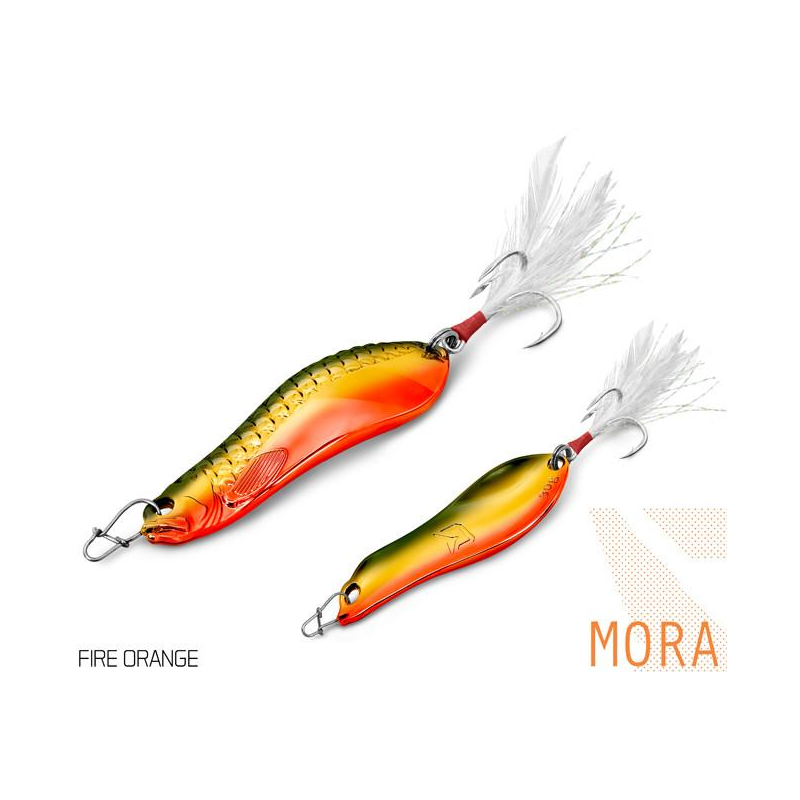 Błystka Wahadłówka na szczupaka Delphin Mora 30g Fire Orange