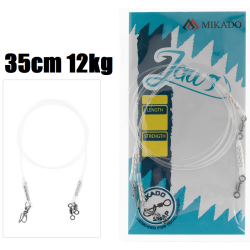 Fluorocarbon Leader Mikado Jaws Medium 35cm 12kg 2pcs
