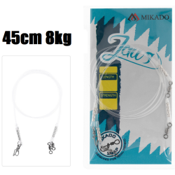 Fluorocarbon-Vorfach Mikado Jaws Light 45cm 8kg 2Stk