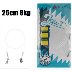 Fluorocarbon Leader Mikado Jaws Light 25cm 8kg 2pcs