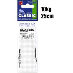 Dragon Classic Fluorocarbon Vorfach 10kg 25cm 2Stk