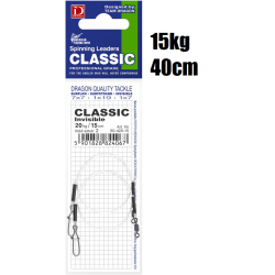 Dragon Classic Fluorocarbon Vorfach 15kg 40cm 2Stk