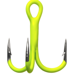 Gurza Round Treble ST-36 UV Chartreuse 10 3pcs Hooks