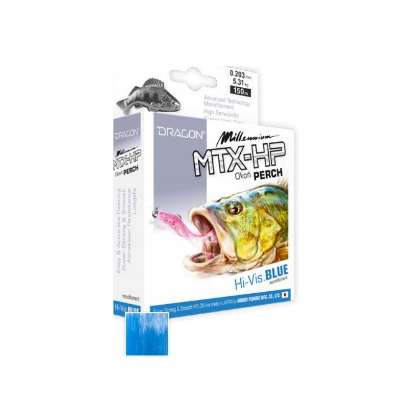 Dragon Millenium MTX-HP Perch Line 300m 0.20mm Blue