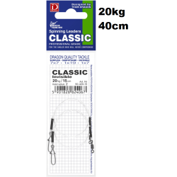 Dragon Classic Fluorocarbon Vorfach 20kg 40cm 2Stk