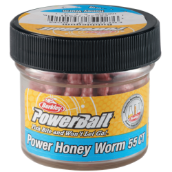 Guma Berkley PowerBait Honey Worm 25mm Czosnek - Bubble Gum55szt