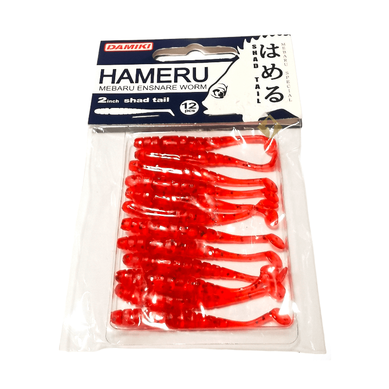 Guma Damiki Hameru Worm A 108 Red Silver 12szt