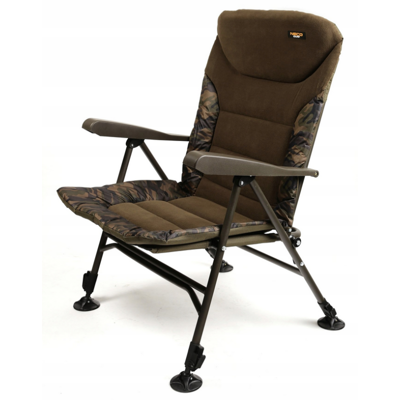Fotel wędkarski Krzesło Neco regulowane nogi i oparcie