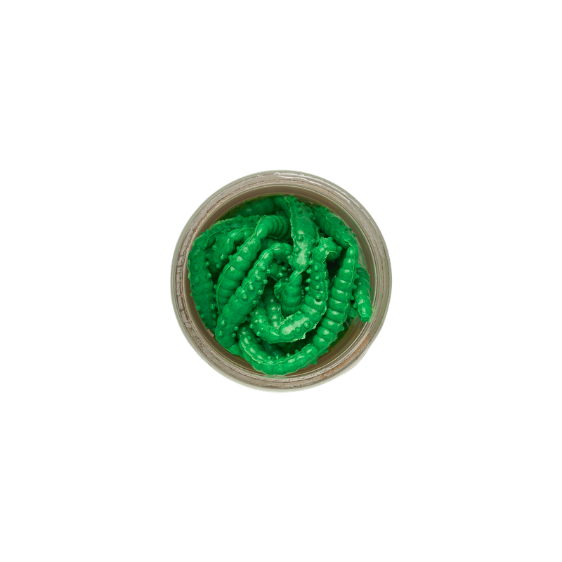 Guma Berkley PowerBait Honey Worm 25mm Czosnek - Green 55szt