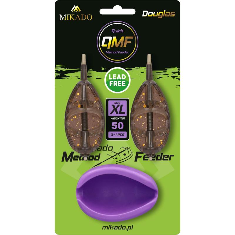 Zestaw Koszyków Mikado Method Feeder Douglas QMF XL 2x50g + Foremka