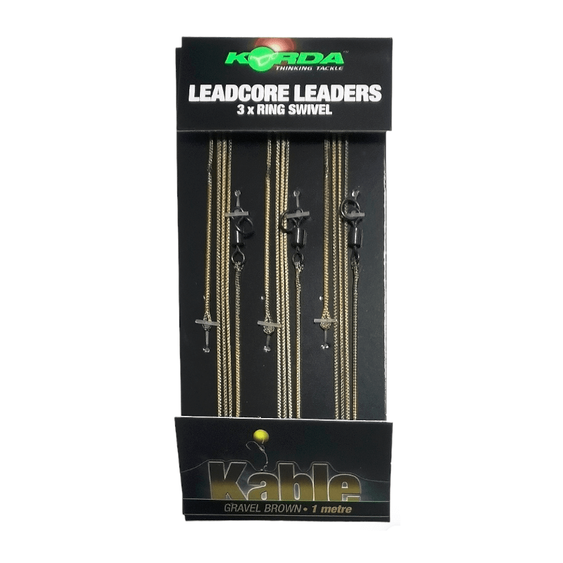 Korda Ring Swivel Leader Gravel 3ks Olověný návazec s obratlíkem
