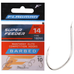 Flagman Hooks with Spade Mantaray Super Feeder No.16 10pcs