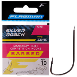 Flagman Haken mit Öse Mantaray Silver Roach Nr.16 10Stk